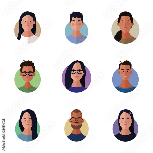 people faces cartoon
