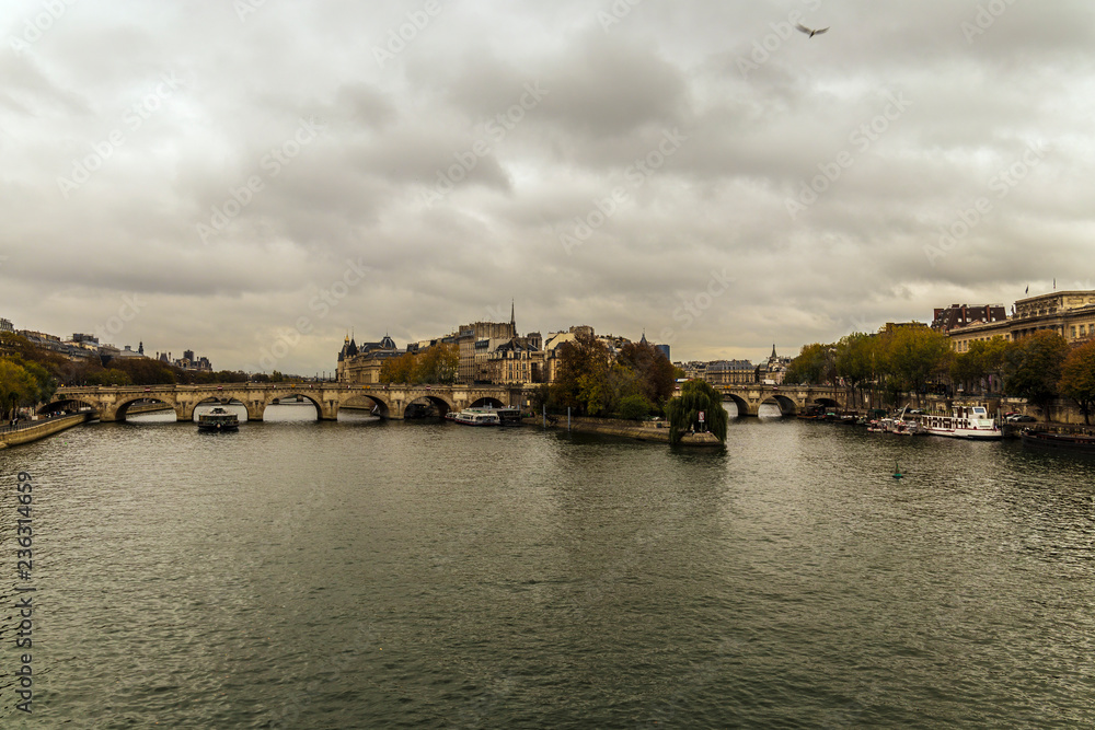 The Seine River in Paris, France