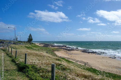 Landscape of a beach in Perth Australia in a sunny day