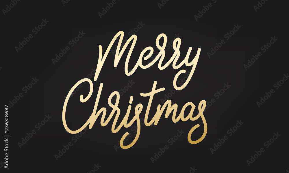 Merry Christmas label. Gold Lettering sticker badge. Merry Christmas label. Gold Lettering sticker badge.