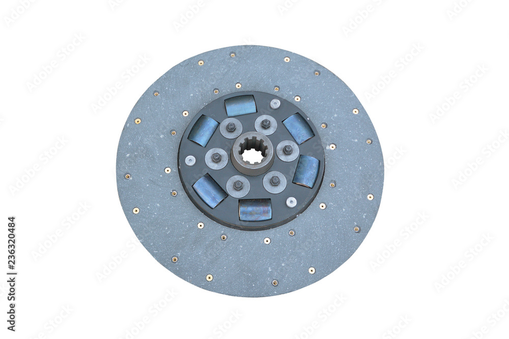 Car clutch plate isolated on a white background. Car clutch plate isolated on a white background.