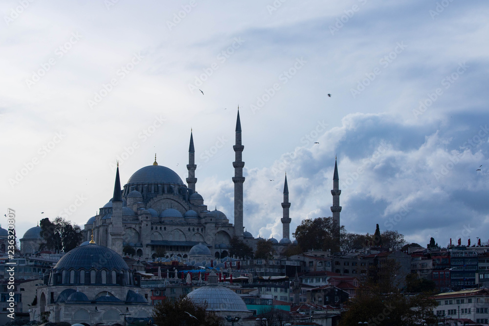 Fototapeta premium Suleymaniye Mosque and Clouds
