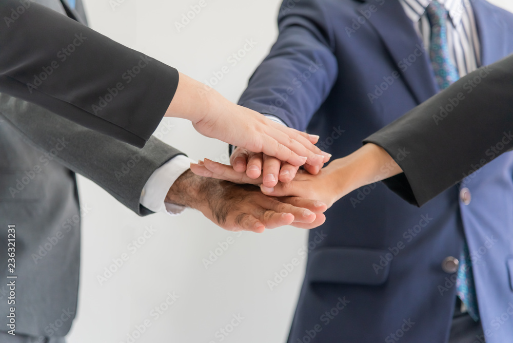 custom made wallpaper toronto digitalBusiness people meeting teamwork join hands together, up to create power synergy success at workplace, to business concept.