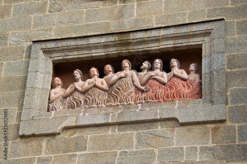 Quadro em tela Souls in Purgatory at Church of Animas in Santiago de Compostela, Spain