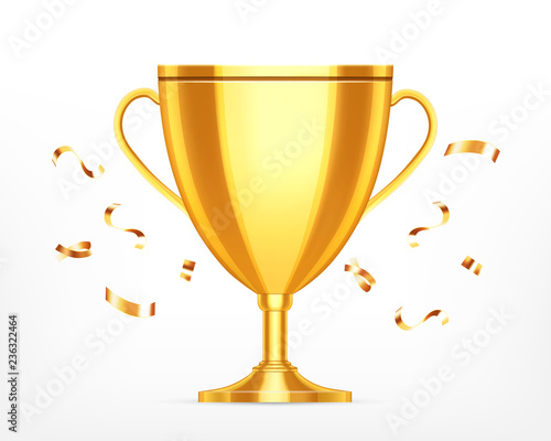 Winner cup on a white