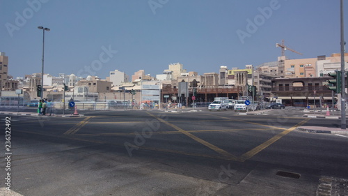 Intersection at entrance of the Dubai Old Souq in Dubai timelapse