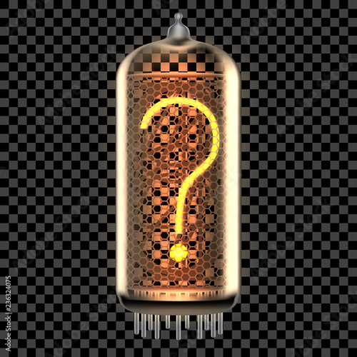 Nixie tube indicator lamp with symbol