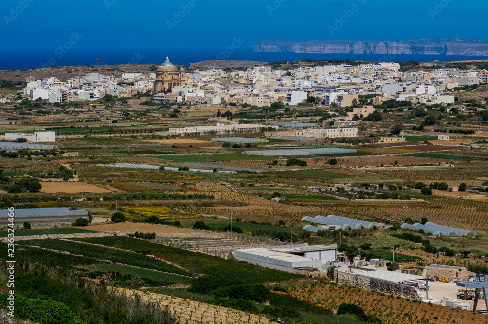 Beautiful view from hill to Malta