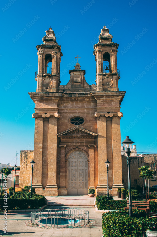 Obraz premium Front of St. Ubaldesca Church in Paola