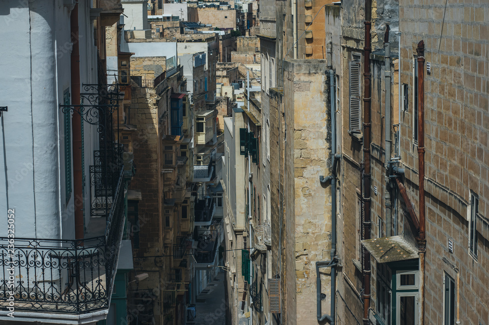 View in the center of Valletta, Malta View in the center of Valletta, Malta
