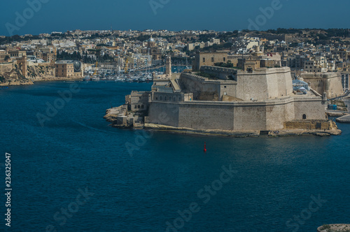 Fort St. Angelo, Il-Birgu , view from Valletta, Malta