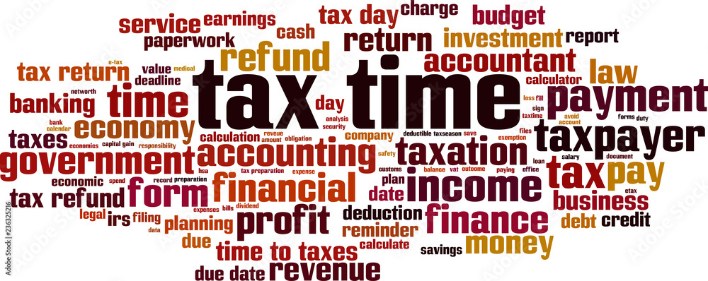 Tax time word cloud