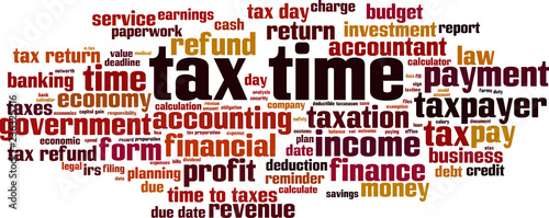 Tax time word cloud