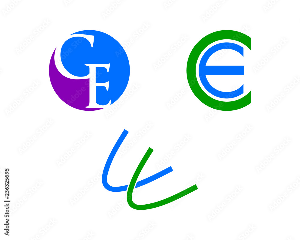 Set Of CE Letter Logo Design Template Vector Set Of CE Letter Logo Design Template Vector