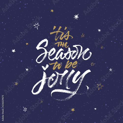 Christmas greeting card    tis the Season to be Jolly