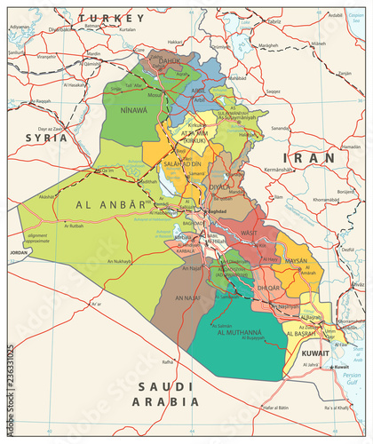 Iraq political map