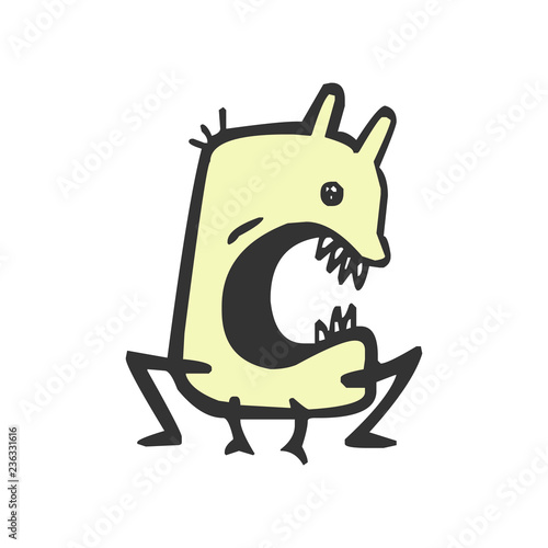 Alien Monster. Vector illustration.