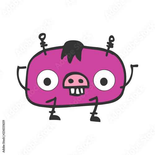 Alien Monster. Vector illustration.
