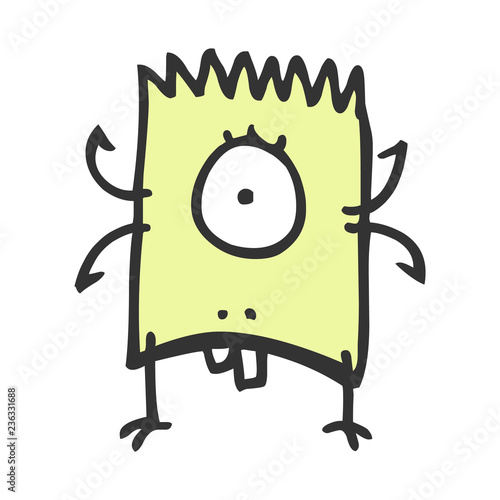 Alien Monster. Vector illustration.