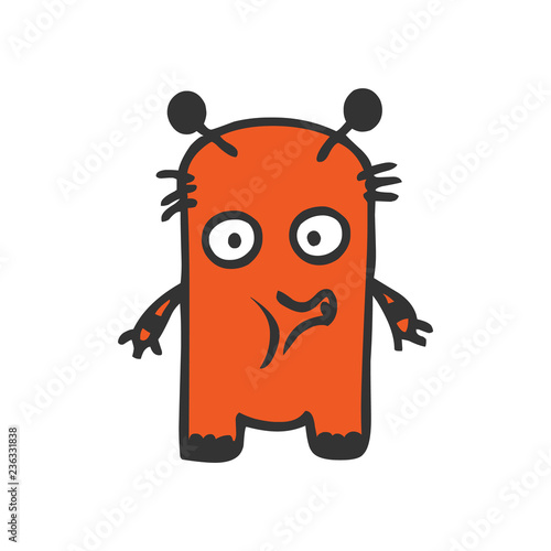 Alien Monster. Vector illustration.