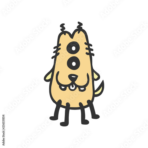 Alien Monster. Vector illustration.