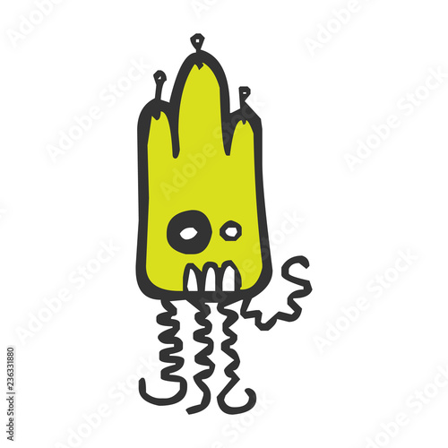 Alien Monster. Vector illustration.