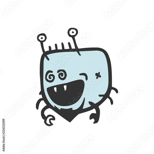 Alien Monster. Vector illustration.