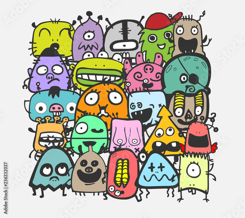 Alien Monster. Vector illustration.