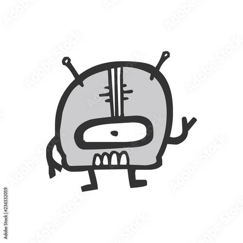 Alien Monster. Vector illustration.