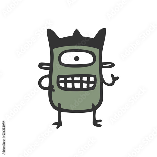 Alien Monster. Vector illustration.