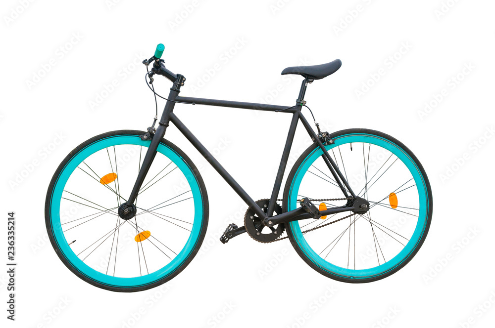 Fixed bicycle  isolated on white background