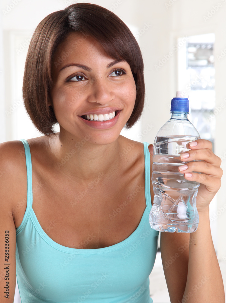 WOMAN WITH BOTTLE OF WATER WOMAN WITH BOTTLE OF WATER