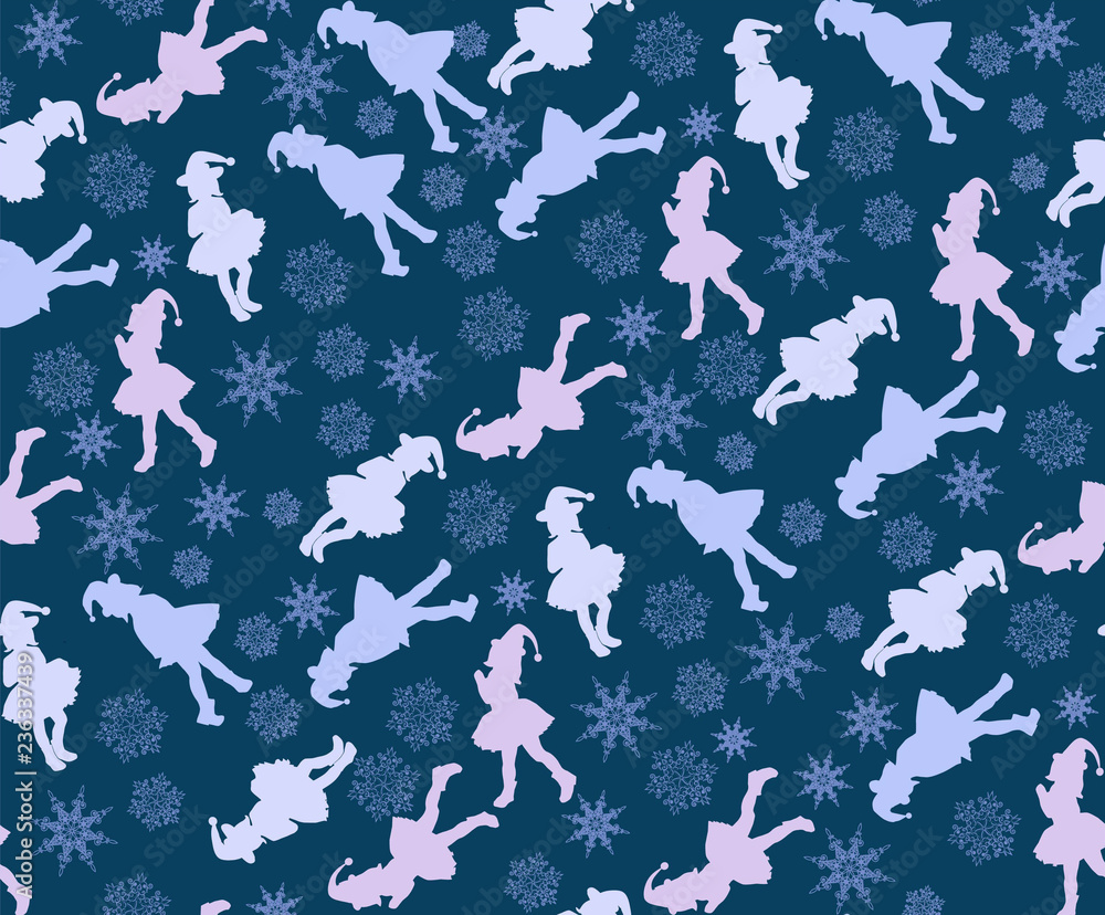 seamless pattern with elf pattern for new year and Christmas seamless pattern with elf pattern for new year and Christmas