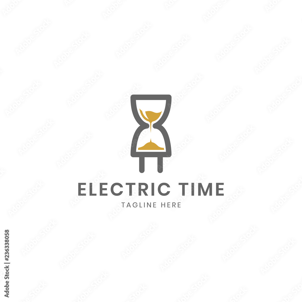 Electric time logo design Electric time logo design
