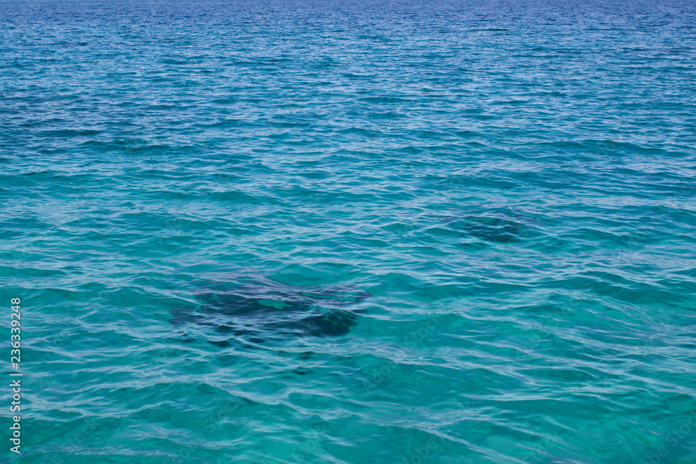 Blue sea waves. Water surface background and texture