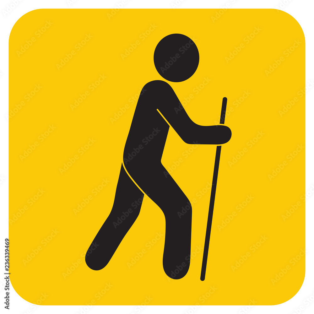 Hiking icon illustration Hiking icon illustration
