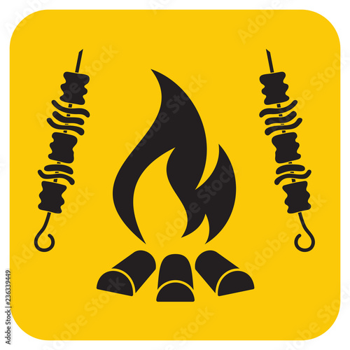 Grilled kebab icon
