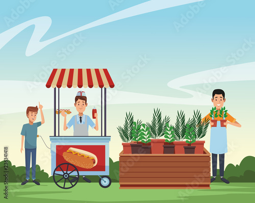 Hot dog booth business