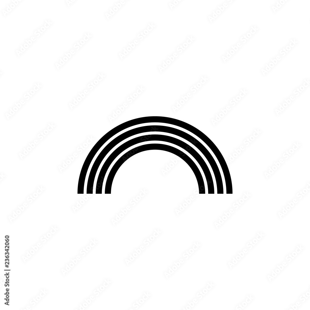 Obraz premium rainbow icon. Simple glyph vector of weather set for UI and UX, website or mobile application