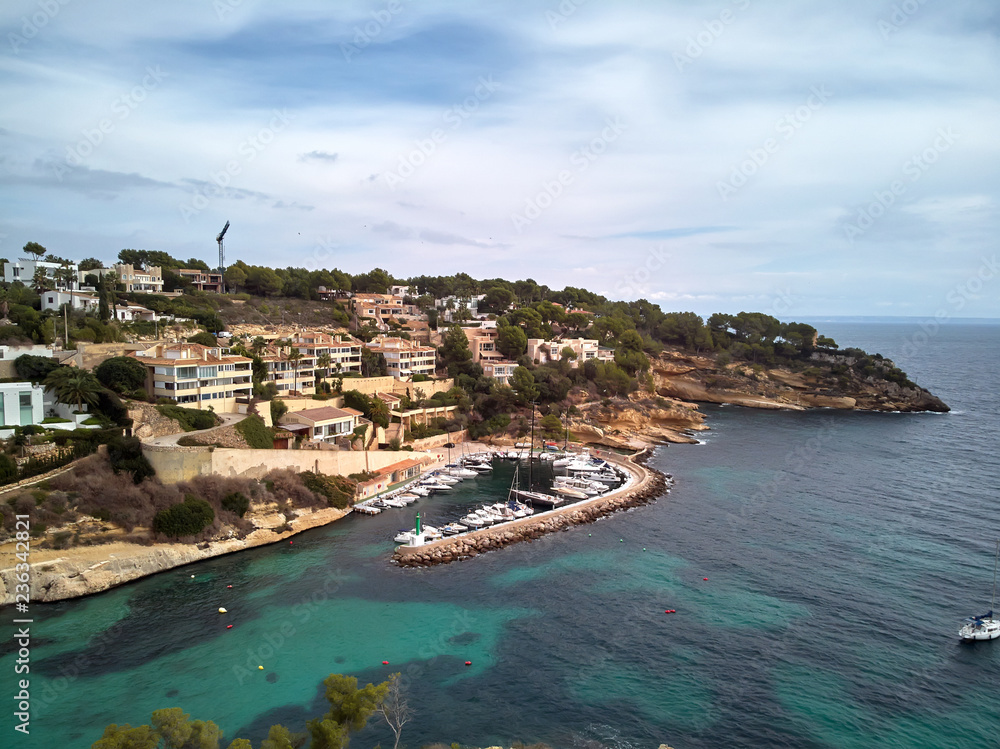 Cala del Mago coastline in Mallorca. Spain