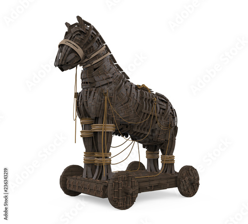 Fotografi Trojan Horse Isolated