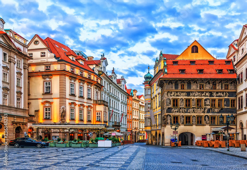 The House at the Minute in Old Town Square of Prague, Czech Repu