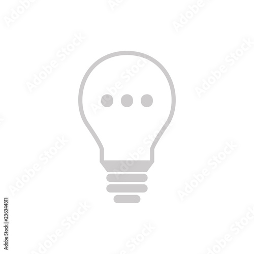 Glühbine PUNKT ... - Icon, Symbol, Piktogramm, grafisches Element - outline - grau - Hintergrund weiß - Vektor	