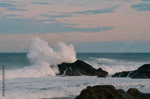 Lovely giant waves in the sea