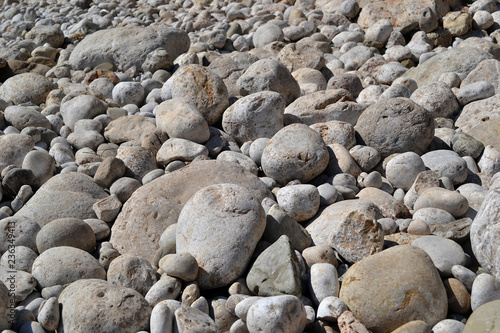 large sea stones on a beautiful Turkish beach