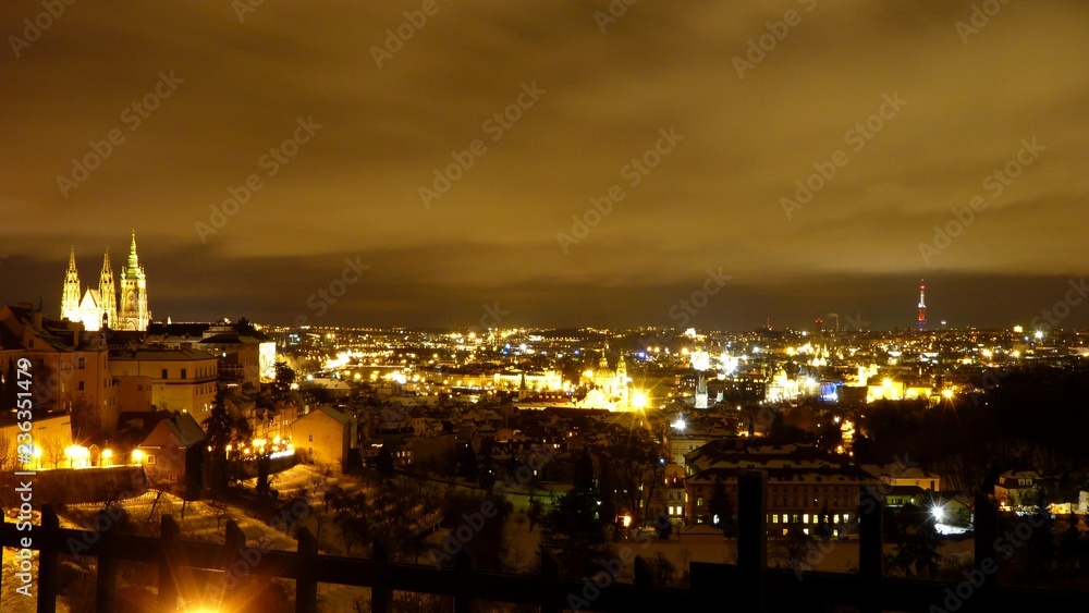 Prague de nuit, République Tchèque