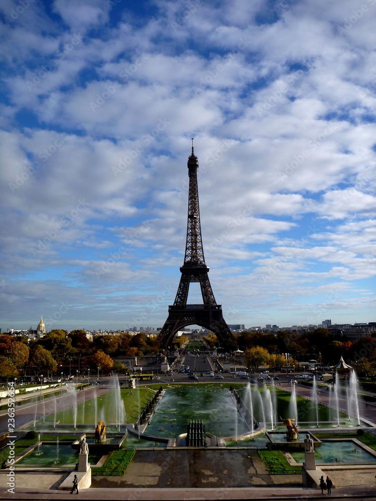 Obraz premium Tour Eiffel depuis le Trocadéro, Paris, France