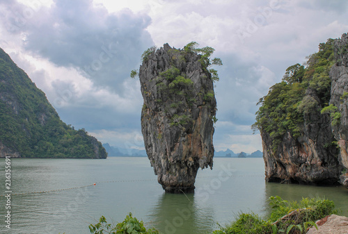 Khao Phing Kan or Ko Khao Phing Kan is an island in Thailand, in Phang Nga Bay northeast of Phuket, commonly known as James Bond Island because this is where they filmed The Man With The Golden Gun.