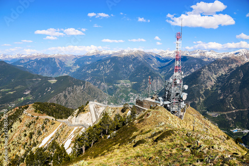 Communication Antenna on Top of a Mountain in Andorra