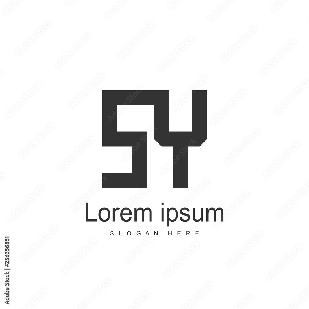 SY Letter logo design. Initial letter logo template SY Letter logo design. Initial letter logo template